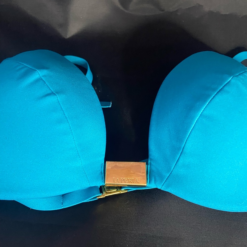 La Perla Turquoise Bikini Set With Brazilian Cut … - image 8